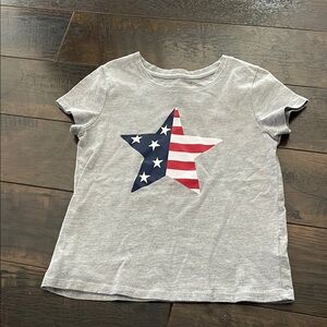 Gray Star Print Kids T-Shirt